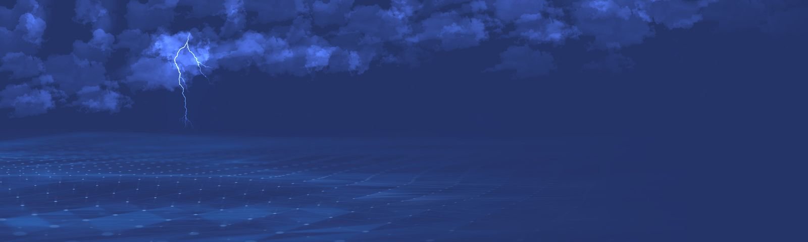 Tormenta eléctrica con rayos sobre el horizonte en un cielo nocturno