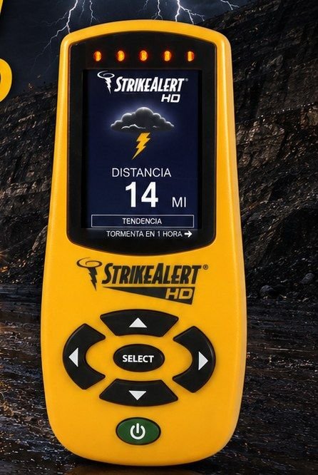 Detector portátil de rayos StrikeAlert HD con pantalla gráfica